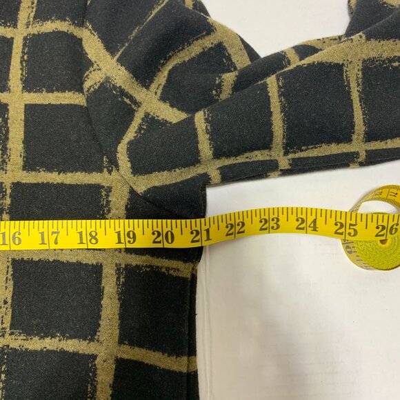 Ever Sassy Women Black Gold Sweater Dress with Pockets Size Large NWT Turtleneck - Picture 5 of 8